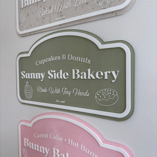 Sunny Side Bakery – Play Café Sign
