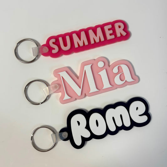 Bubble Name Keyring