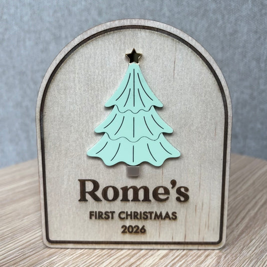 Personalised First Christmas Plaque