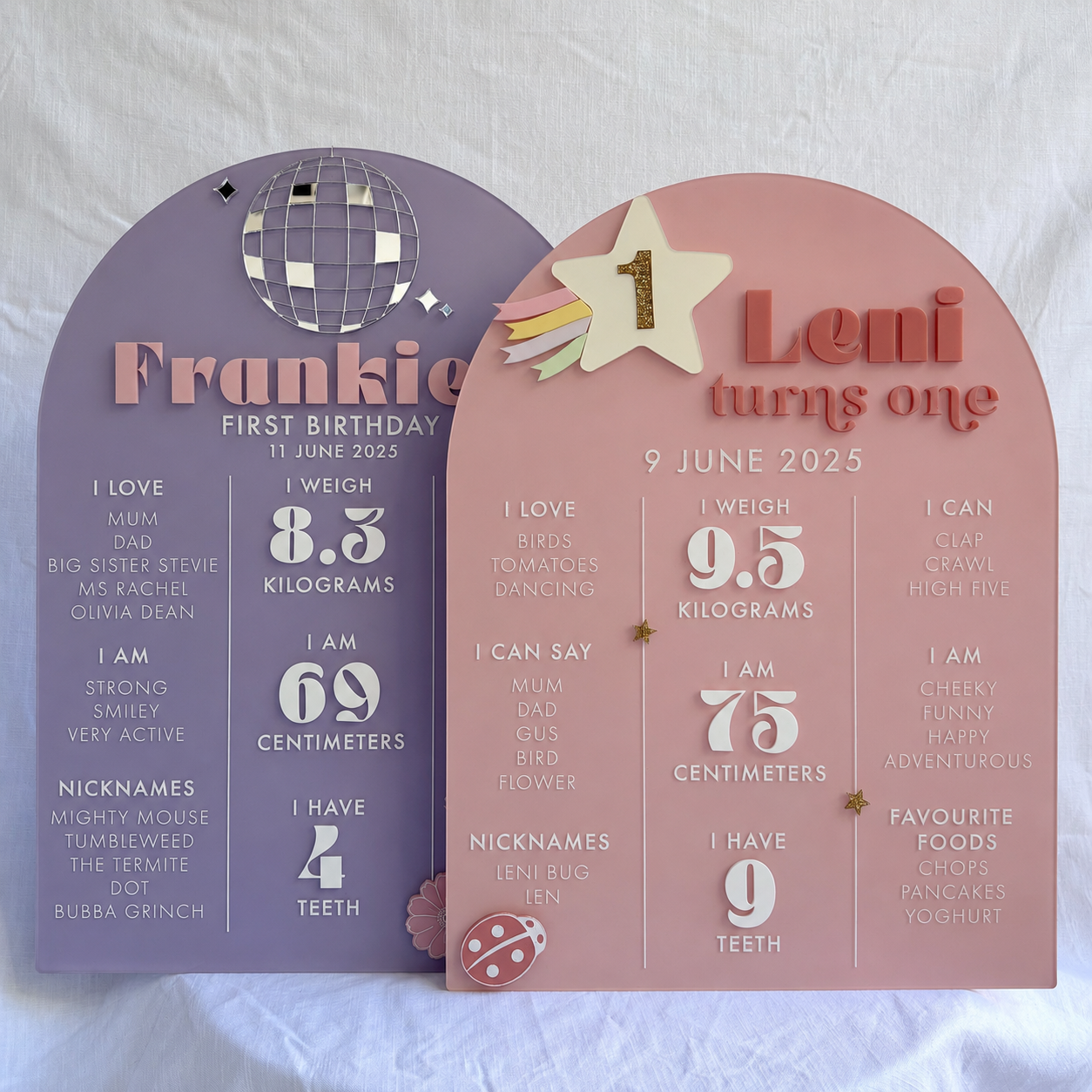Personalised Milestone Birthday Board - Pastel Rainbow Shooting Star