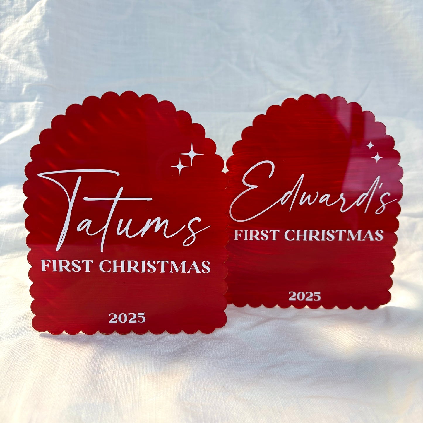 Personalised First Christmas Plaque