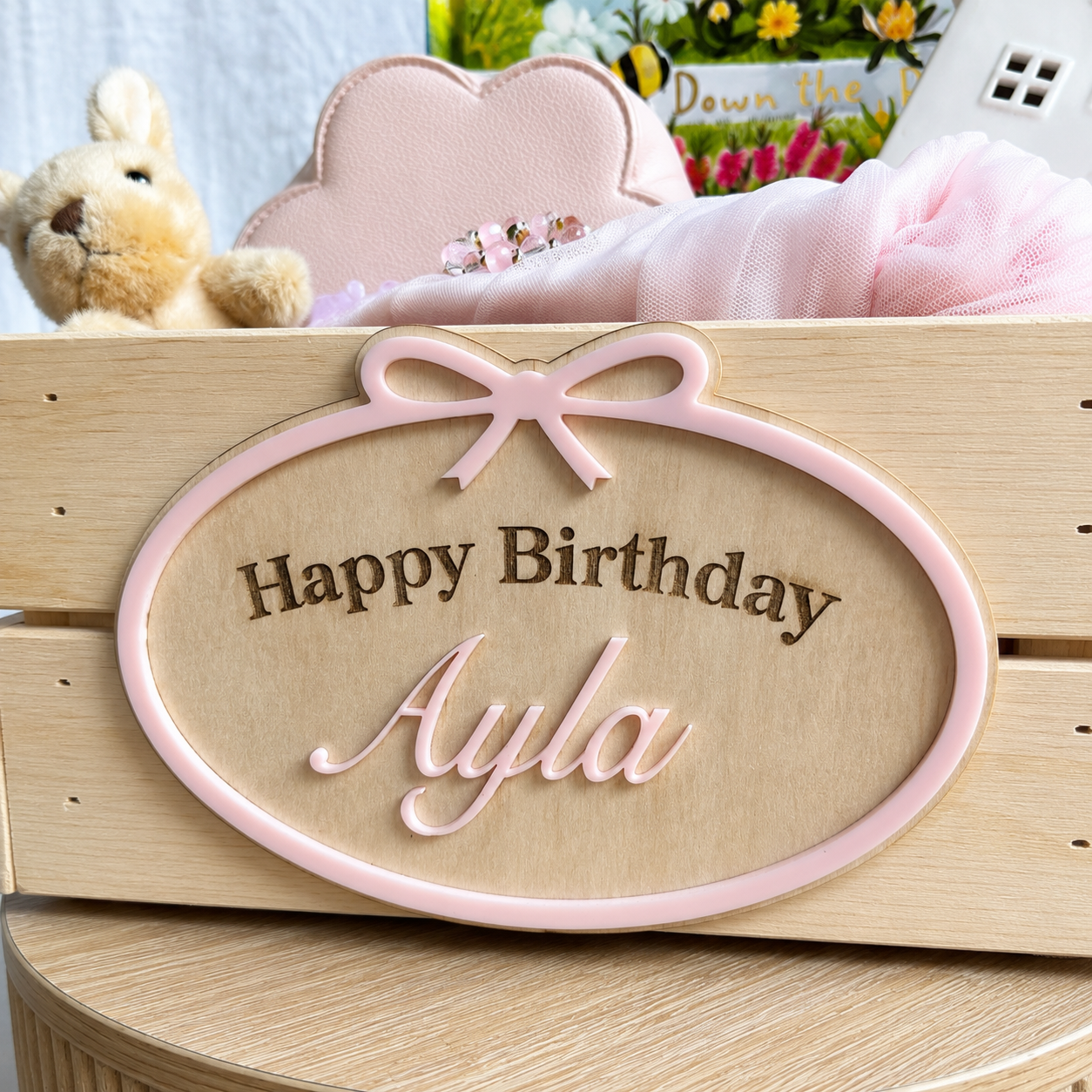 Birthday Plaque - Vintage Bow