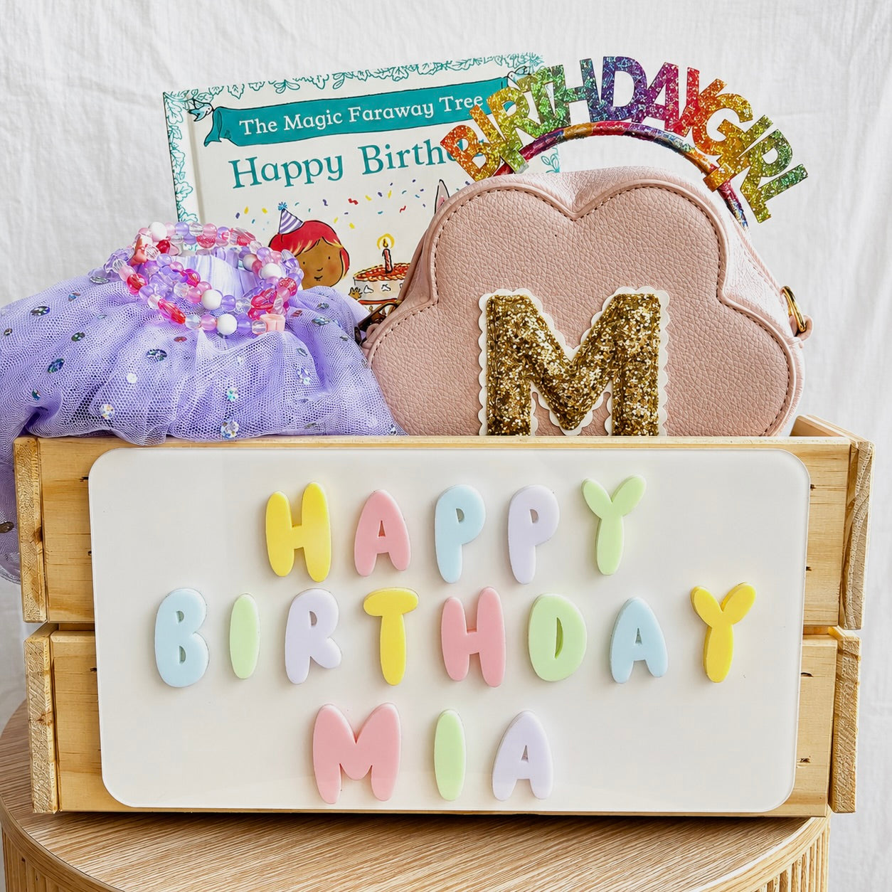 Birthday Plaque - Pastel Balloon Name
