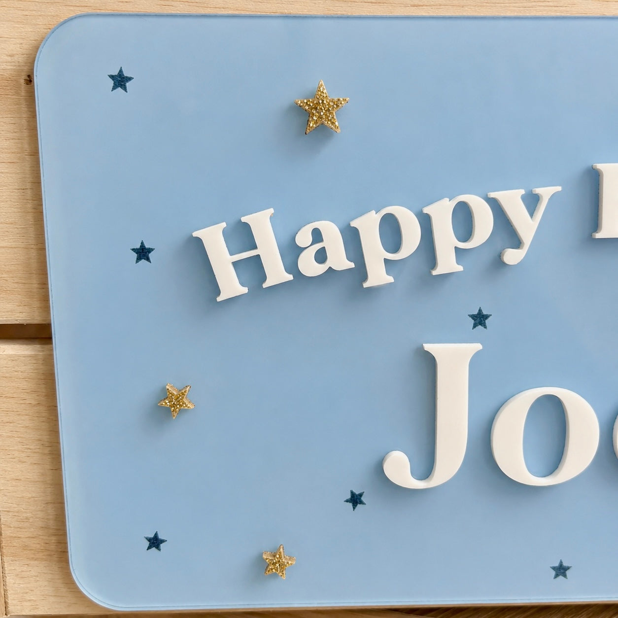 Birthday Plaque - Stars
