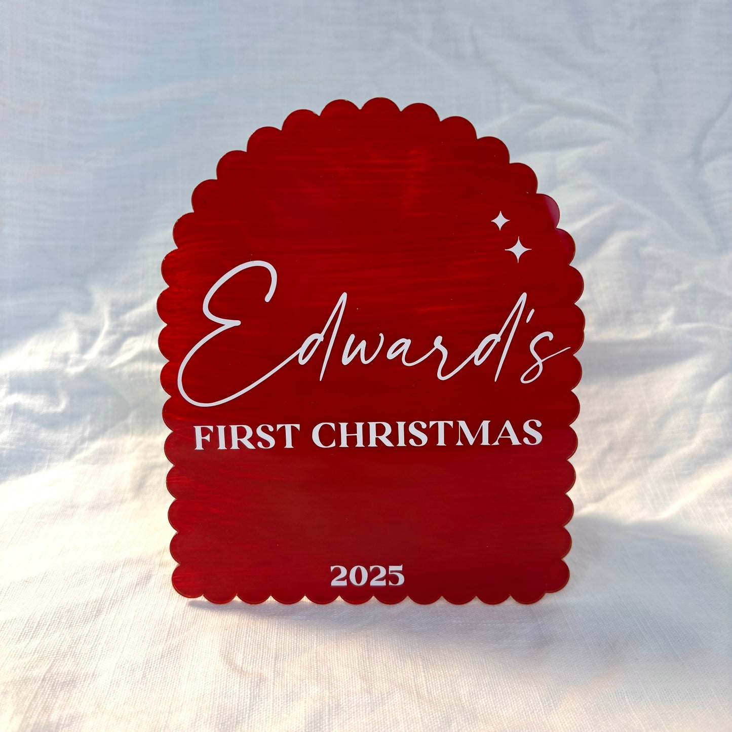 Personalised First Christmas Plaque