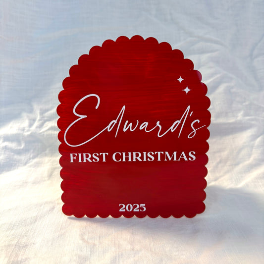 Personalised First Christmas Plaque