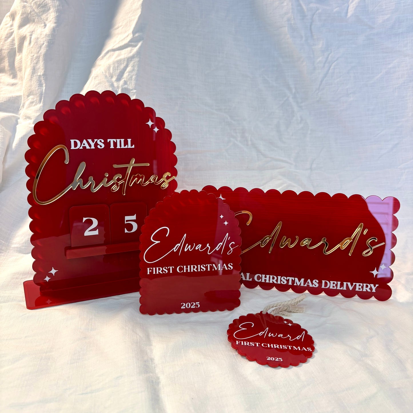 Personalised First Christmas Plaque