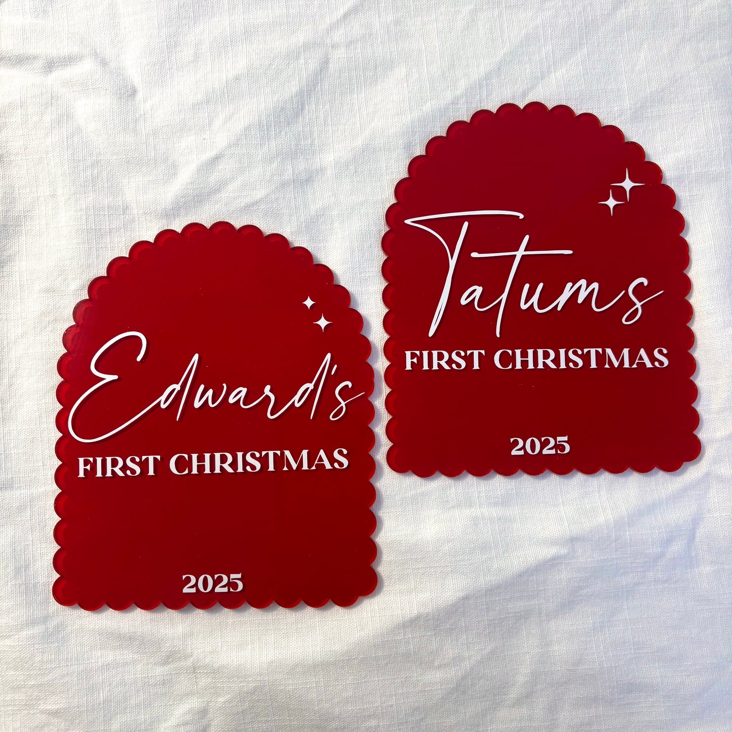 Personalised First Christmas Plaque