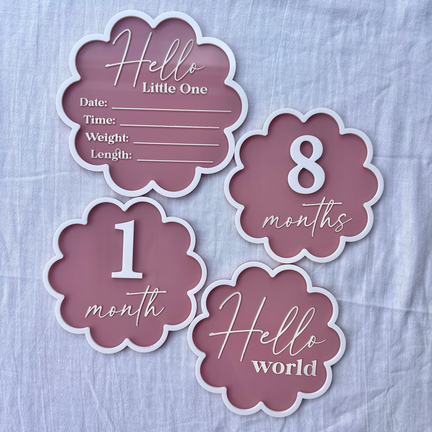 BUNDLE - Baby Milestones and Birth Plaque