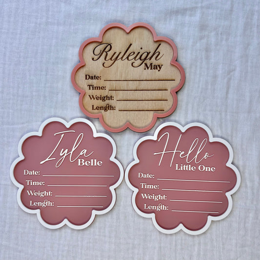Birth Announcement Plaque