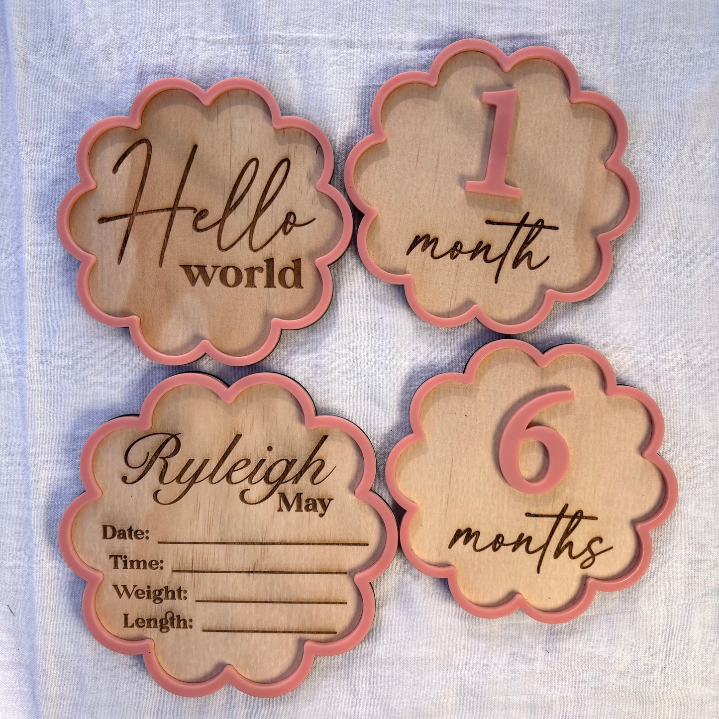BUNDLE - Baby Milestones and Birth Plaque