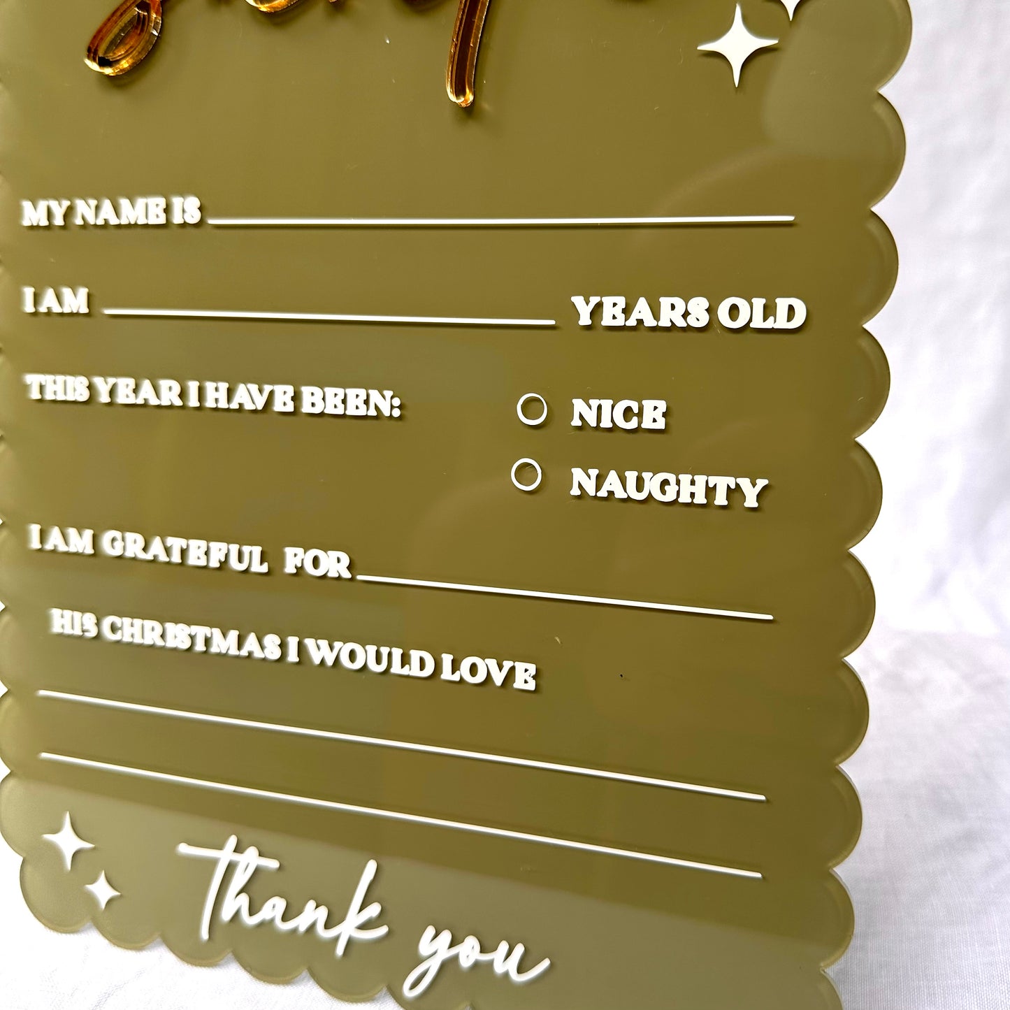 Reusable Santa Letter (with Paint Pen)