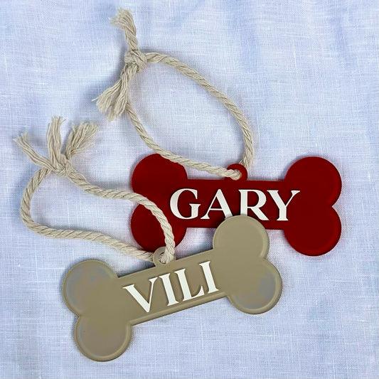 Dog Christmas Ornament - Bone Shape