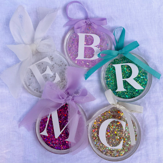 Personalised "Initial" Snow Globe Ornament
