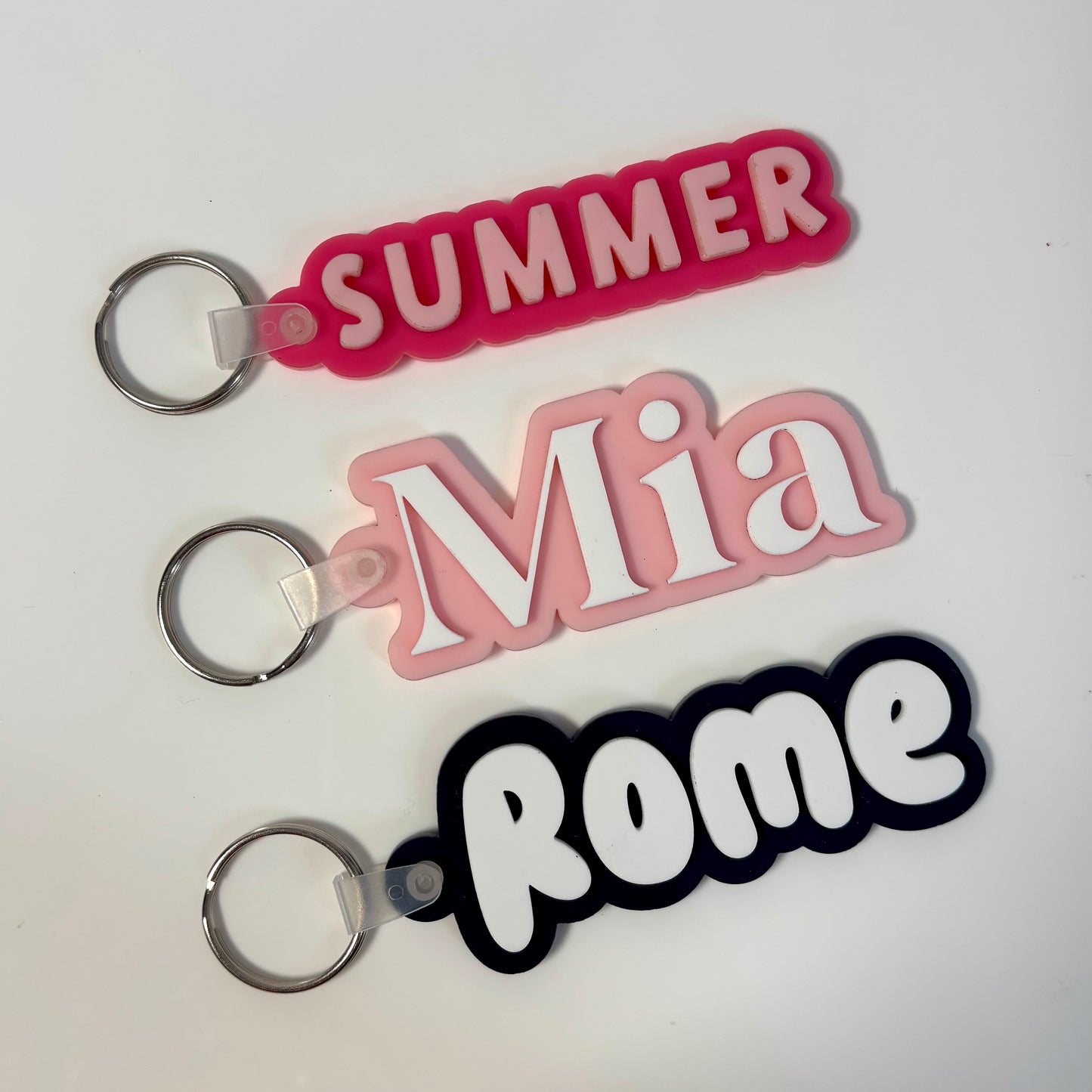Bubble Name Keyring