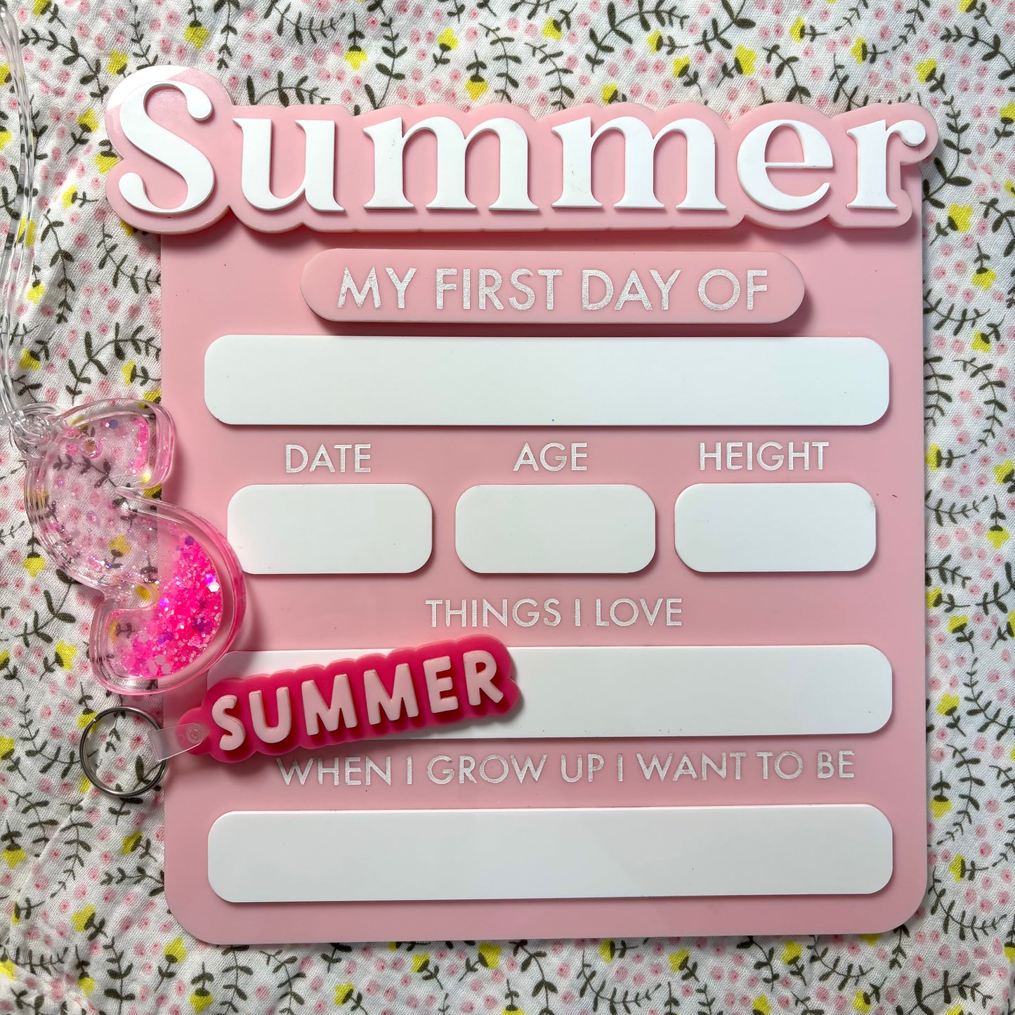 Large Personalised First & Last Day School Board | Reusable Acrylic Milestone Sign