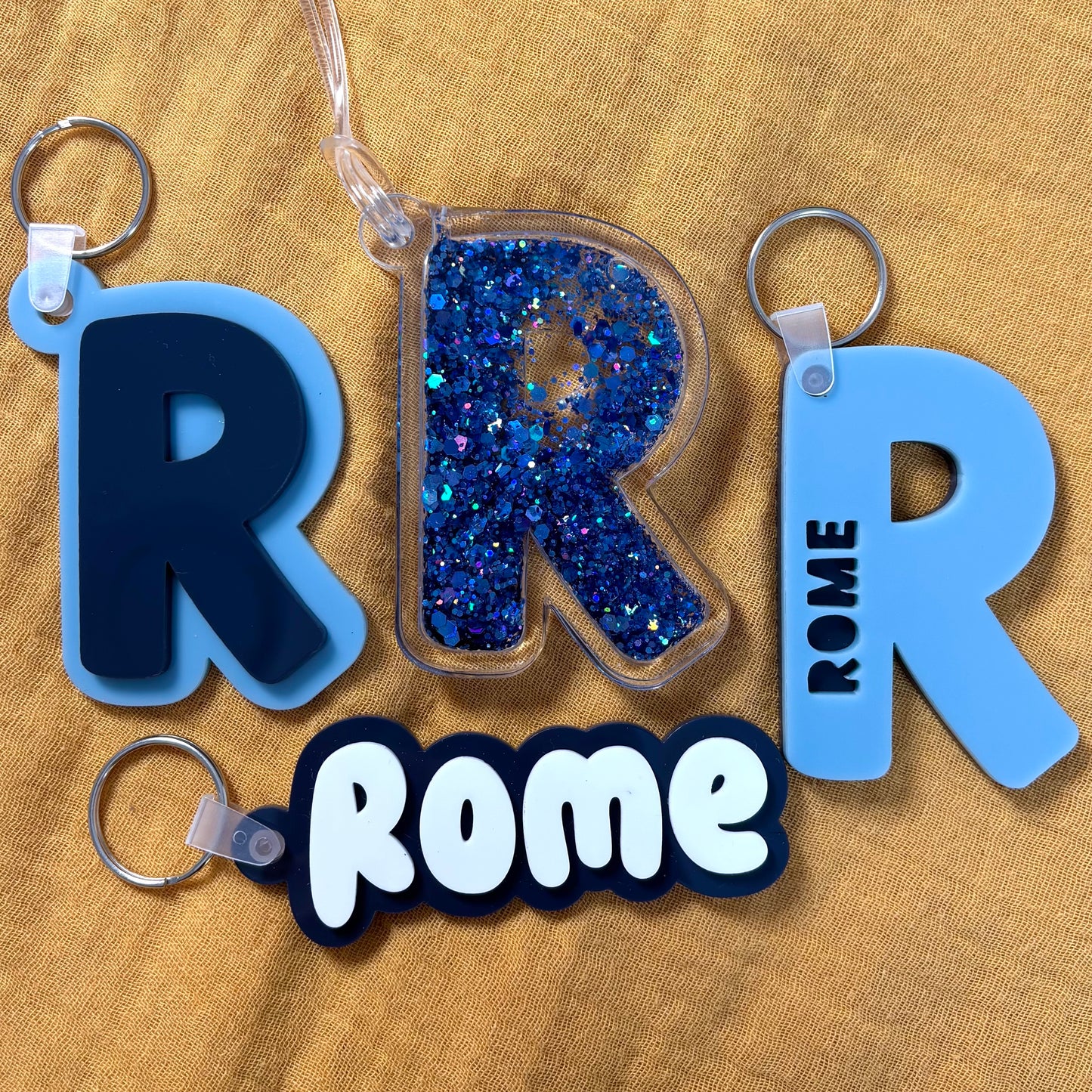 Bubble Name Keyring