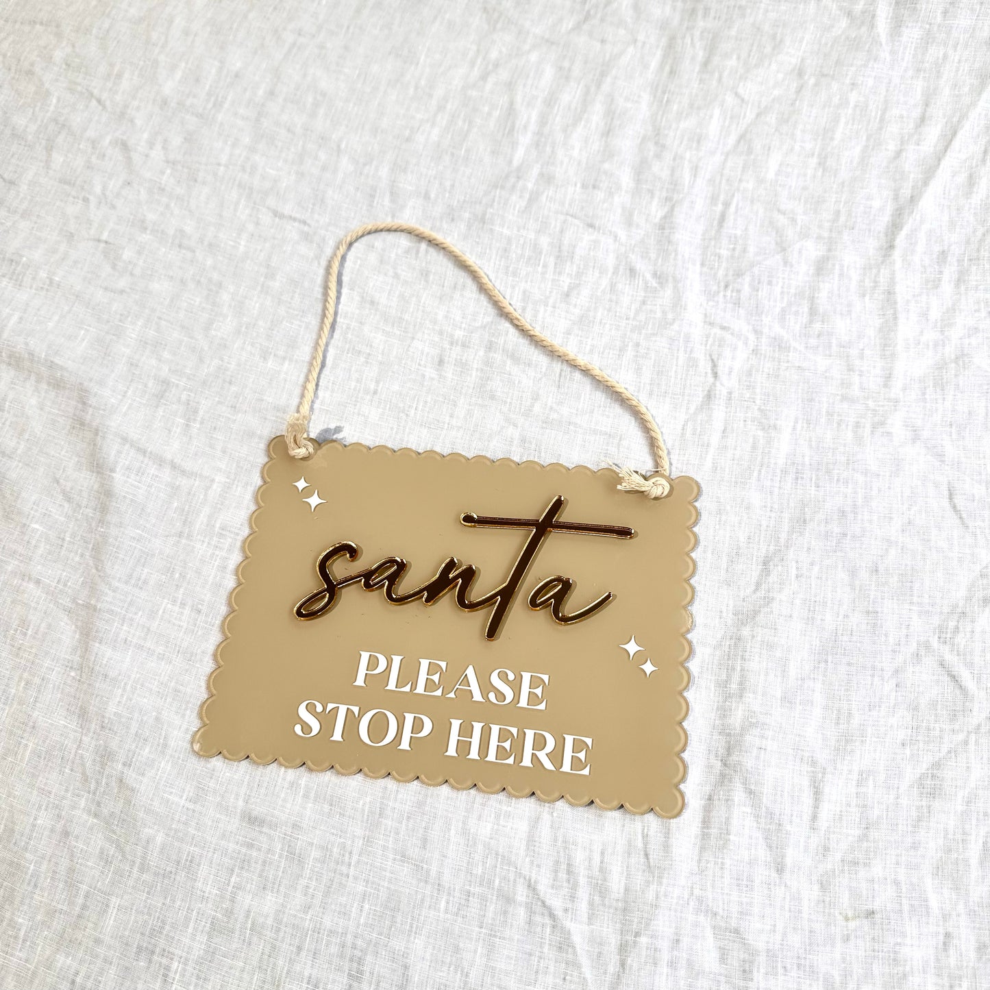 "Santa Stop Here" Sign