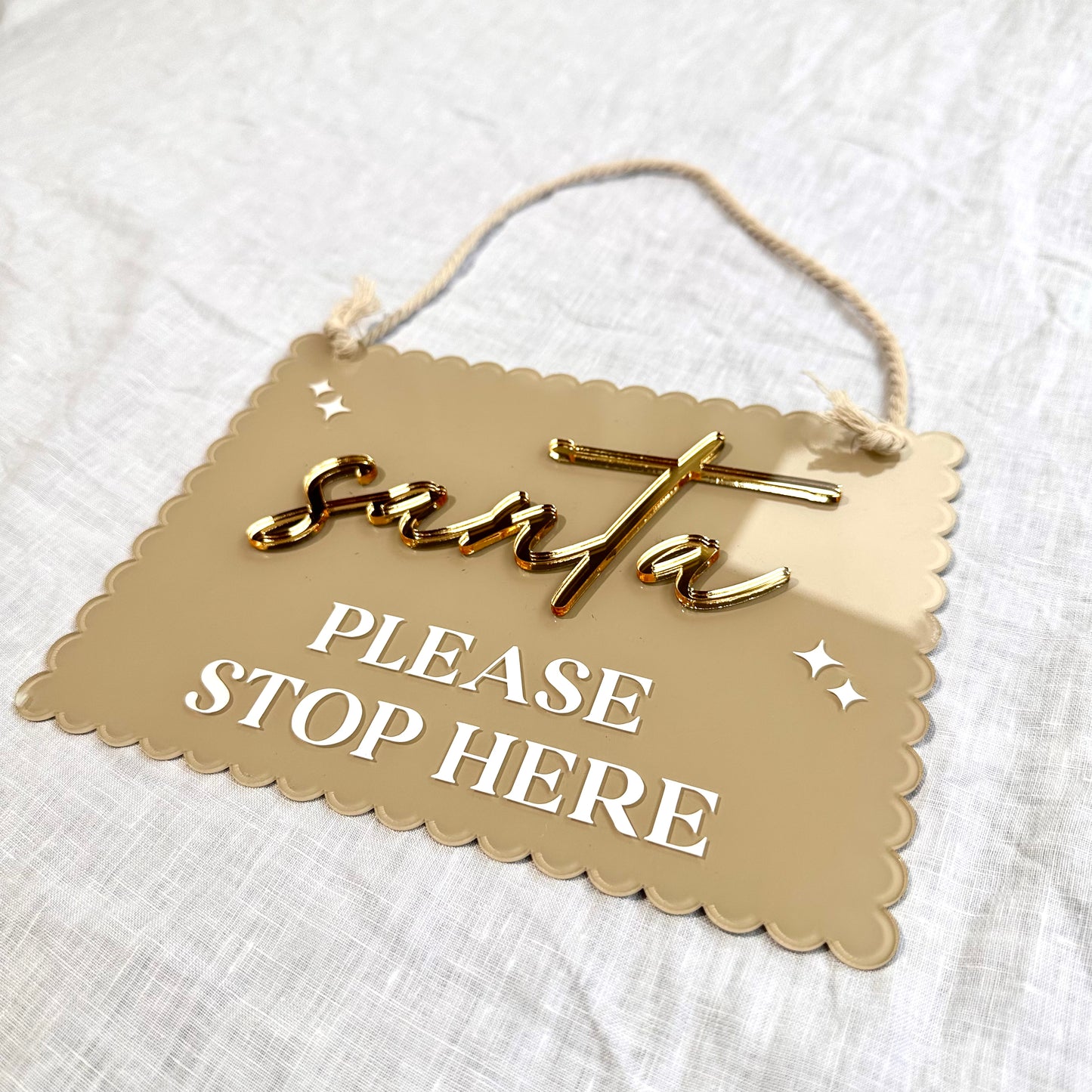 "Santa Stop Here" Sign