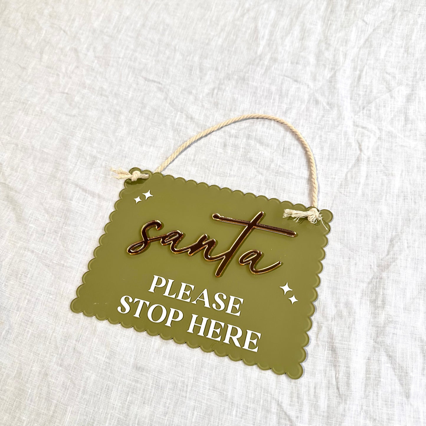 "Santa Stop Here" Sign