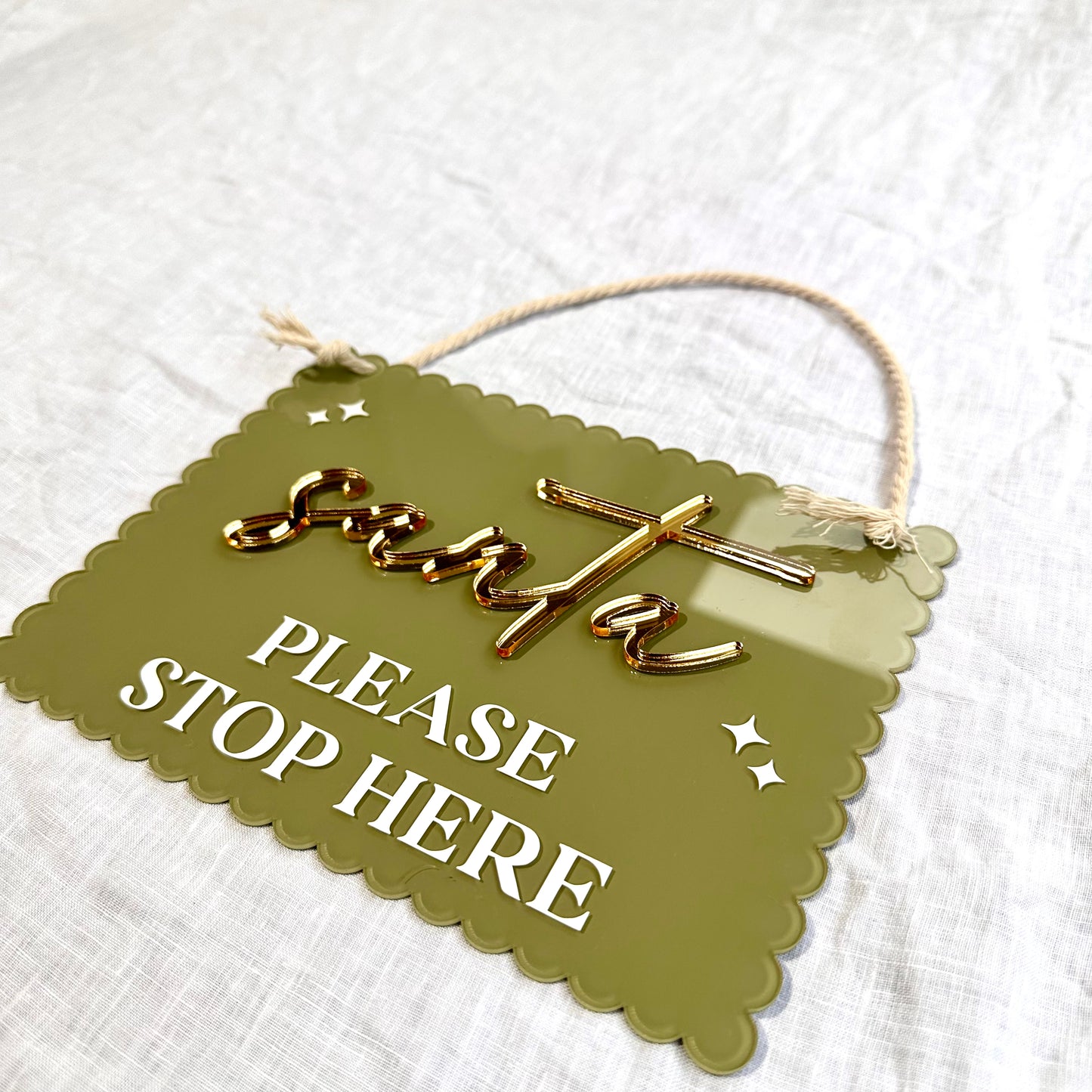 "Santa Stop Here" Sign