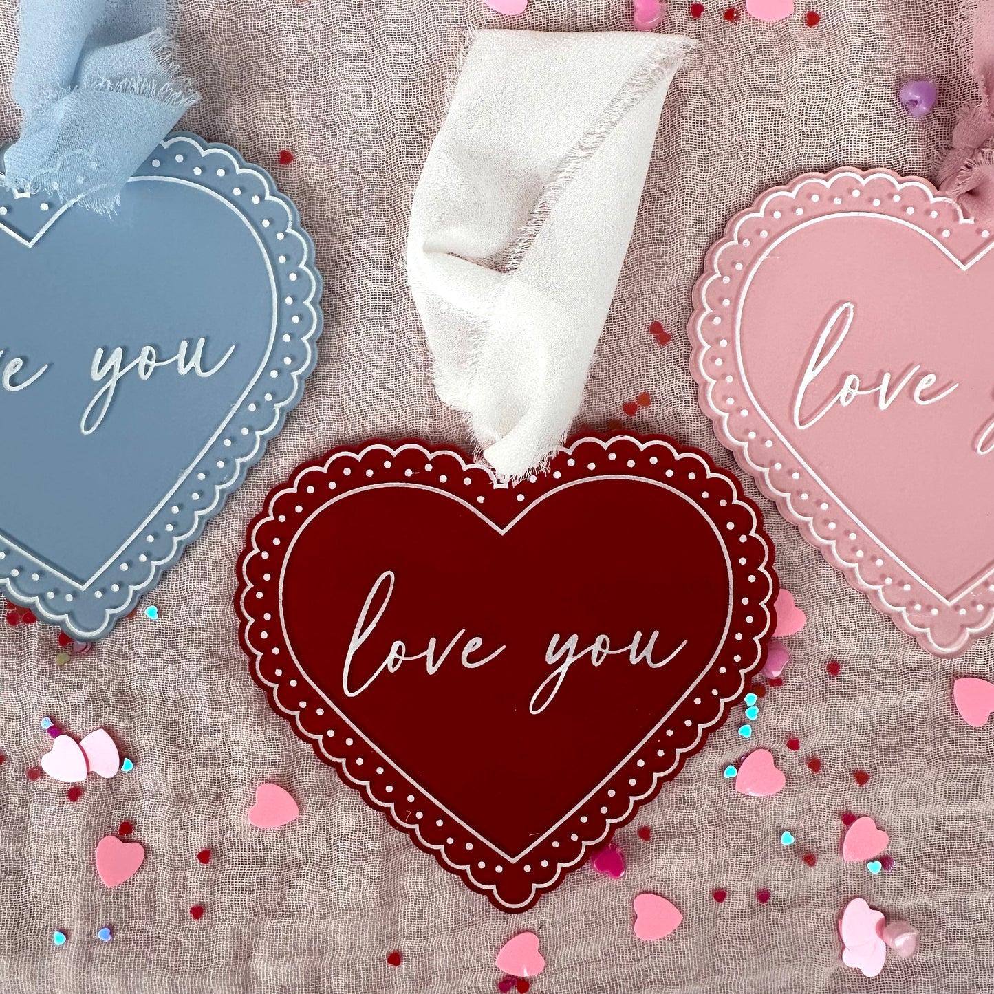 Valentine Lace Heart Tag