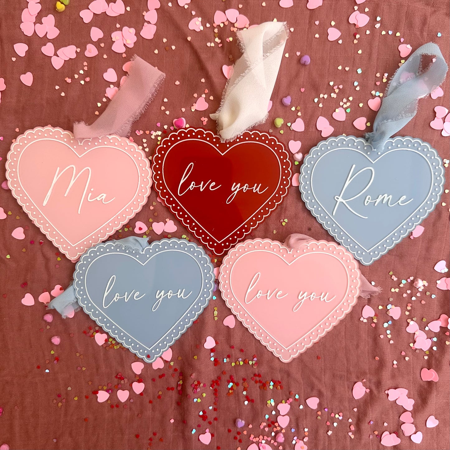 Valentine Lace Heart Tag