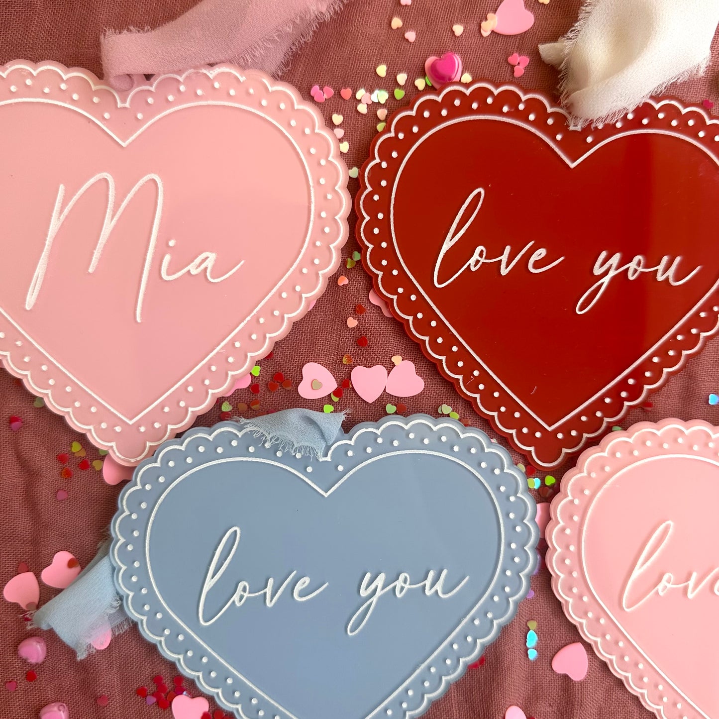 Valentine Lace Heart Tag