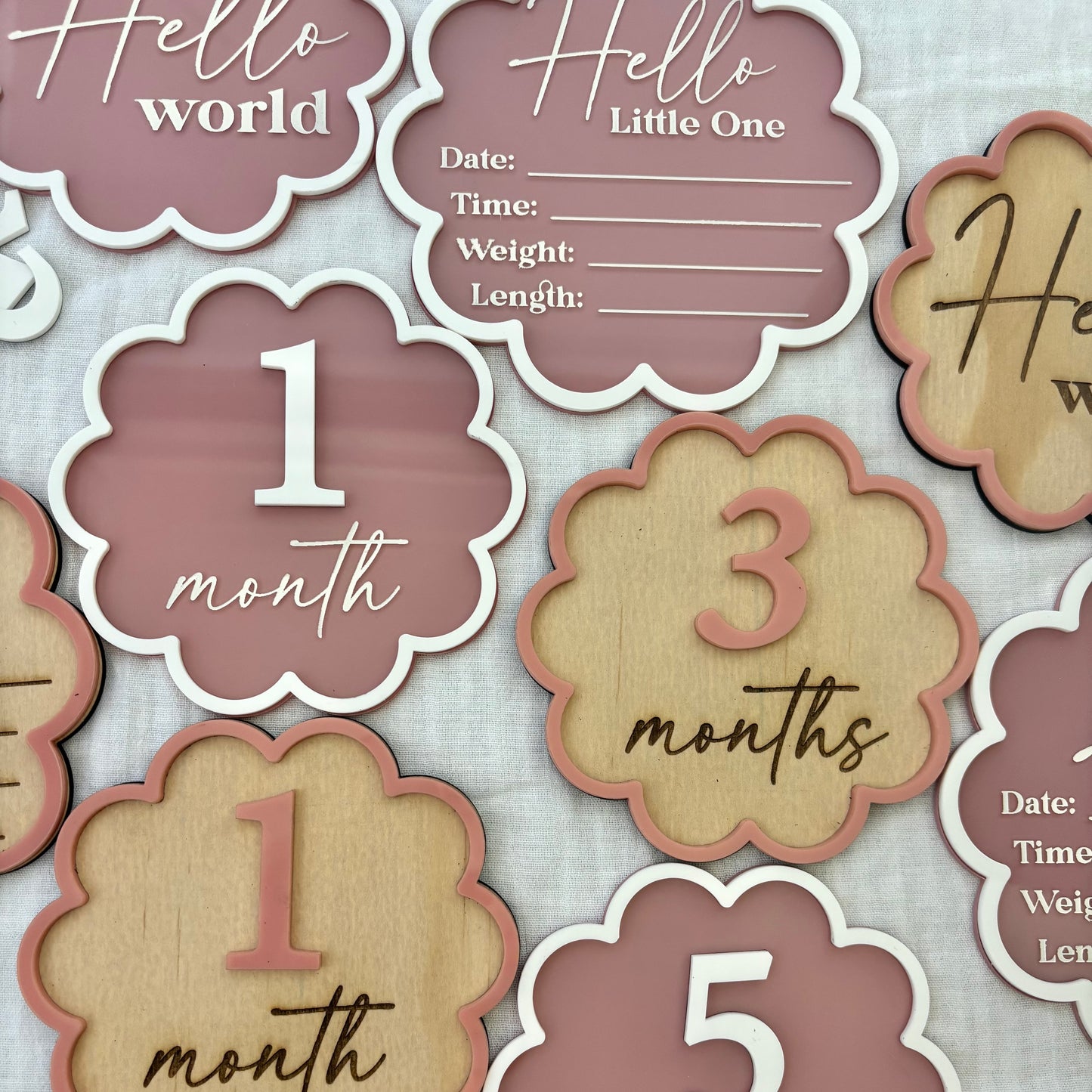 BUNDLE - Baby Milestones and Birth Plaque