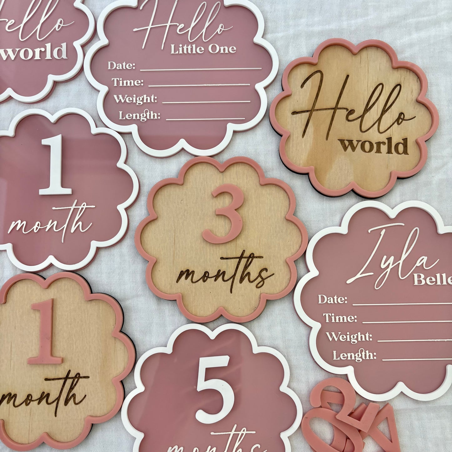 BUNDLE - Baby Milestones and Birth Plaque