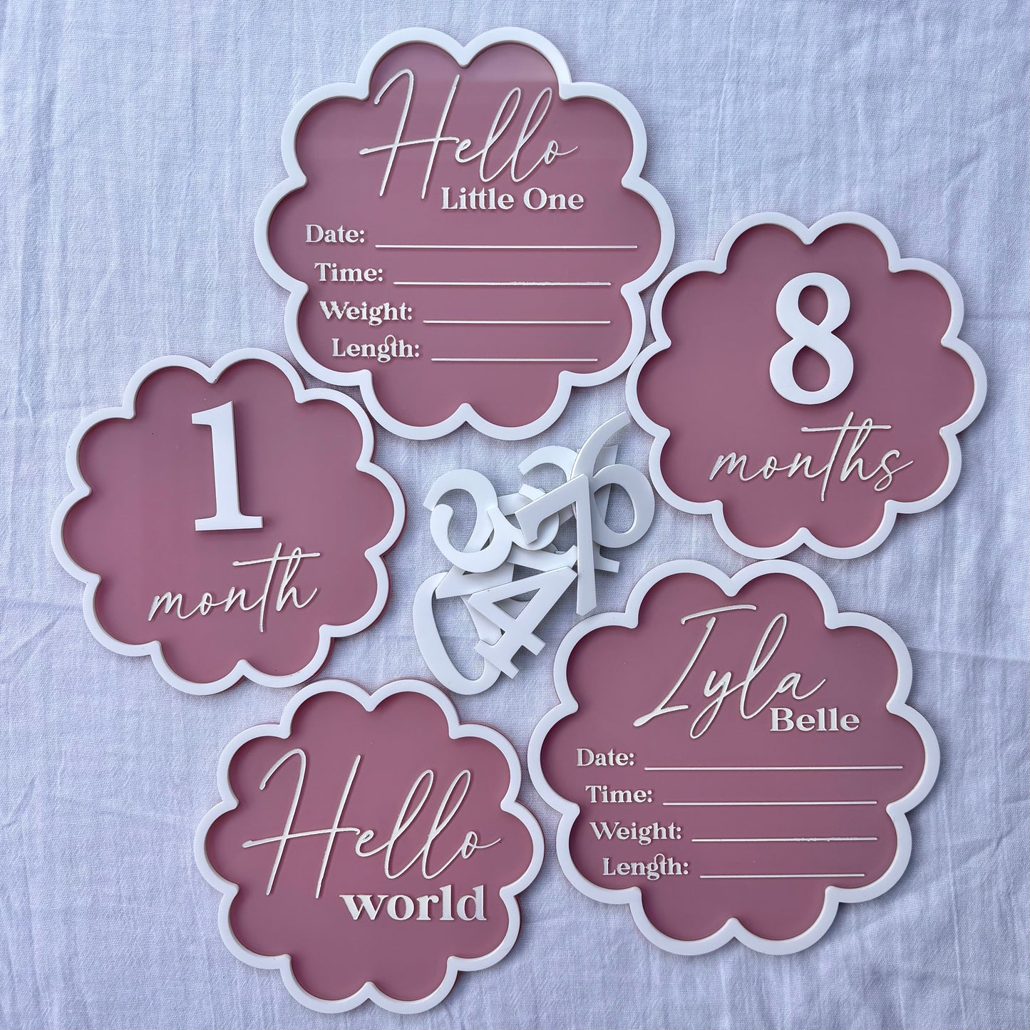BUNDLE - Baby Milestones and Birth Plaque