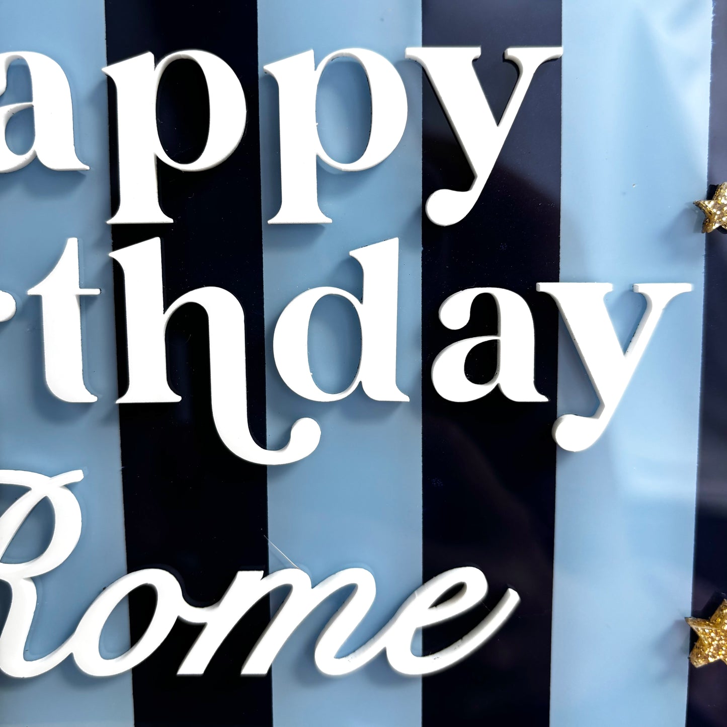 Birthday Plaque - Stripes