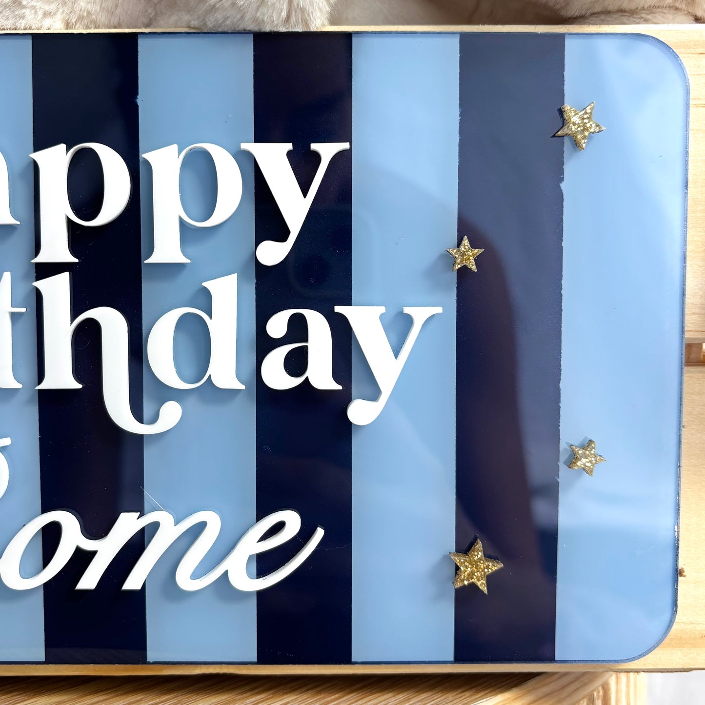 Birthday Plaque - Stripes