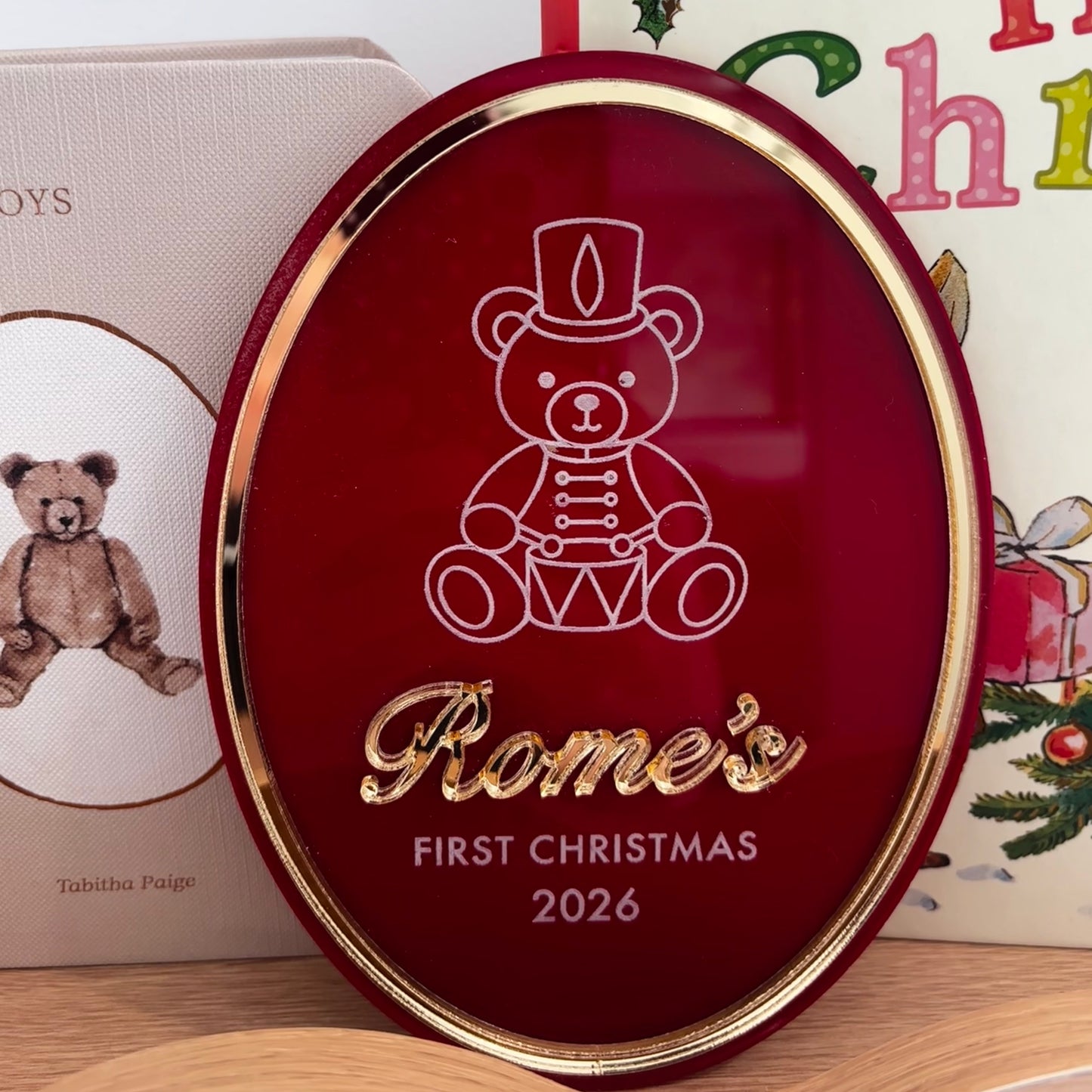 Personalised First Christmas Plaque