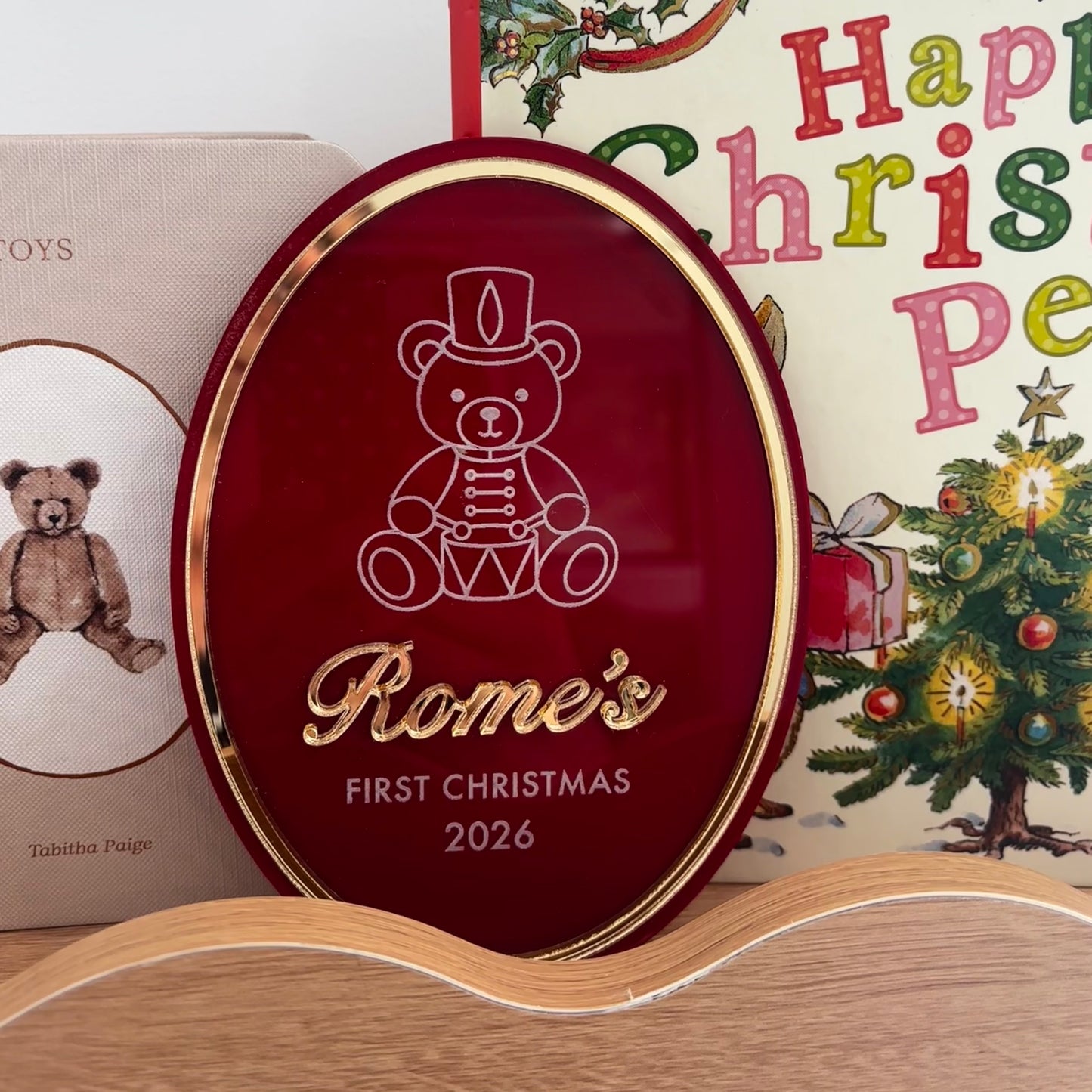Personalised First Christmas Plaque