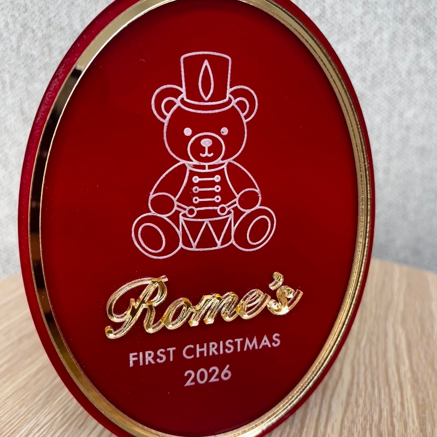 Personalised First Christmas Plaque
