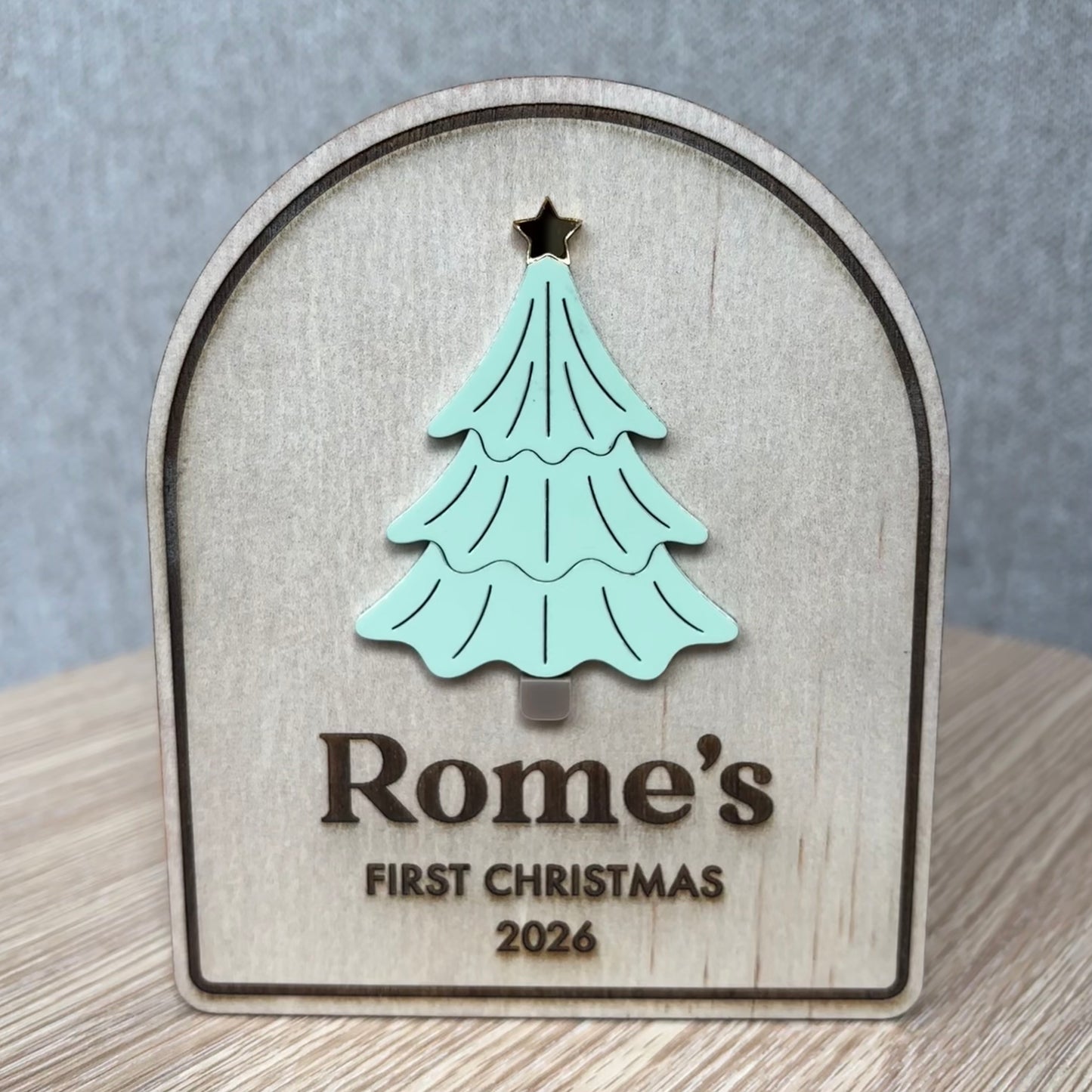Personalised First Christmas Plaque