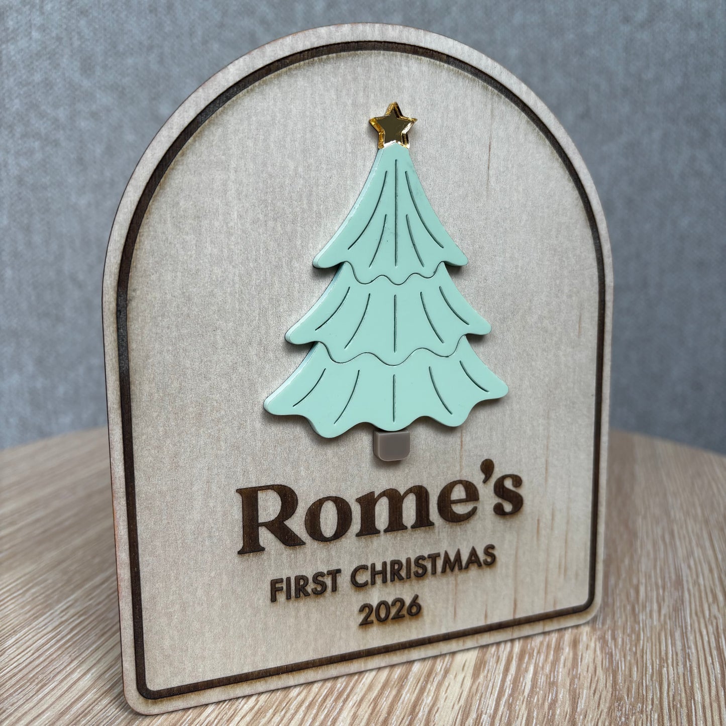 Personalised First Christmas Plaque