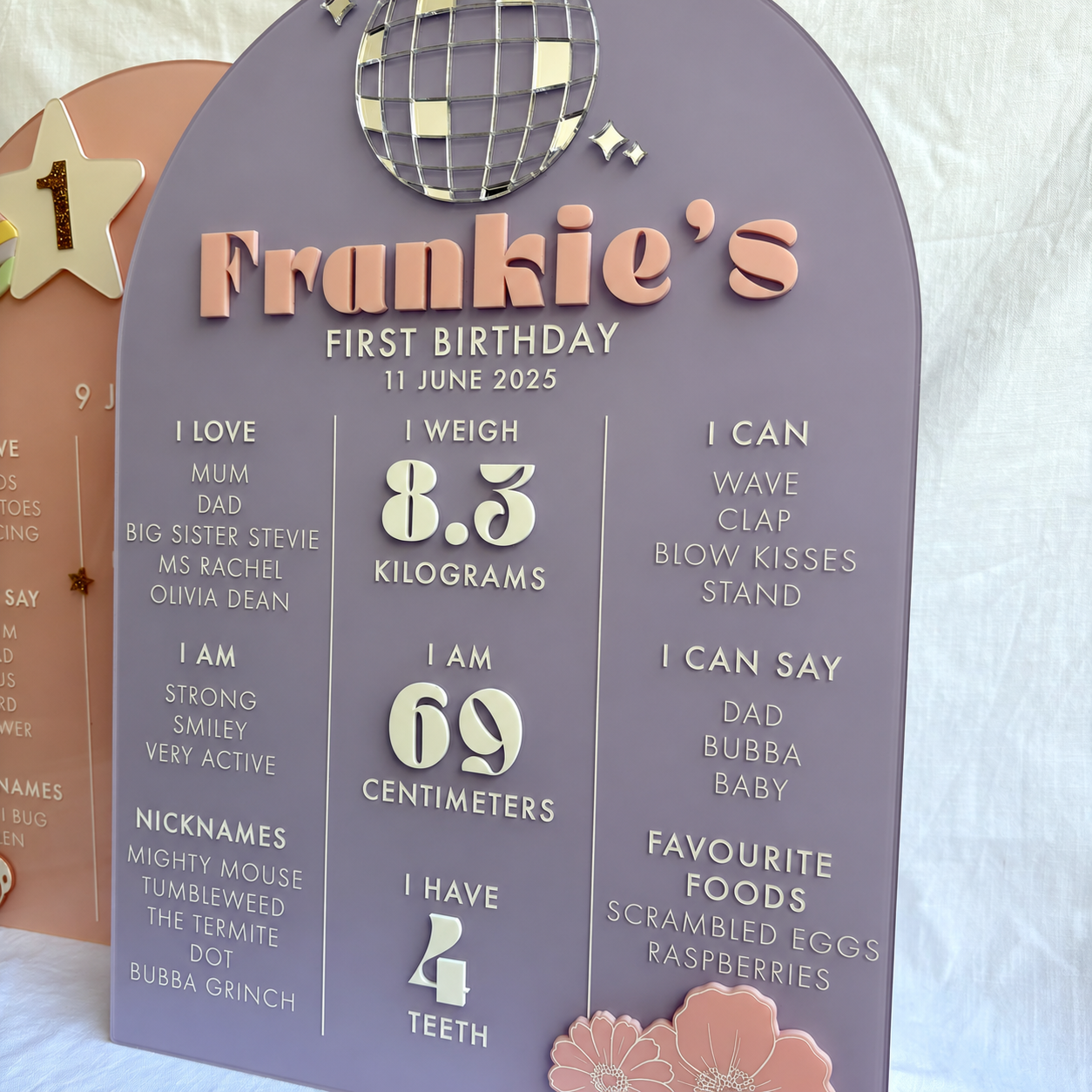 Personalised Milestone Birthday Board - Disco Theme