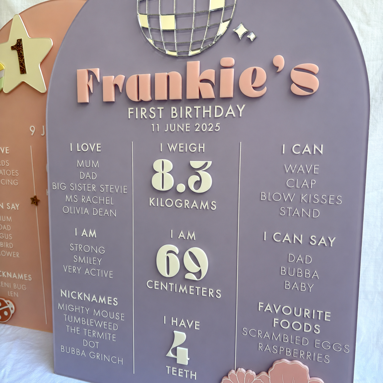 Personalised Milestone Birthday Board - Disco Theme